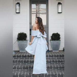 Luciana Emilia Off The Shoulder Silk Dress Size 2